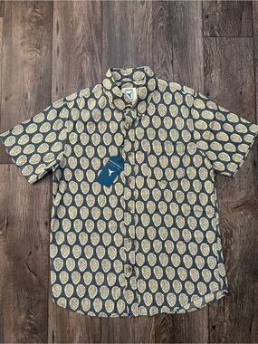 Natural Blue Button Down Shirt Men’s Size M Multicolour Floral